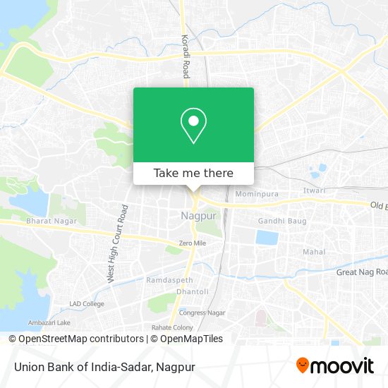 Union Bank of India-Sadar map