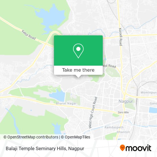 Balaji Temple Seminary Hills map