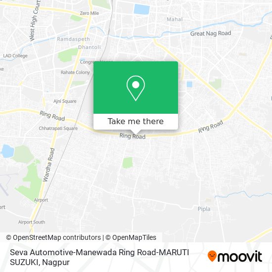Driving directions to Manewada Chowk, Nagpur - Waze
