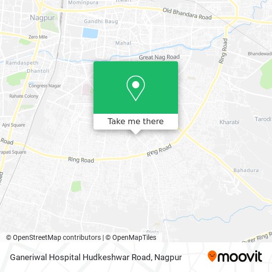 Ganeriwal Hospital Hudkeshwar Road map