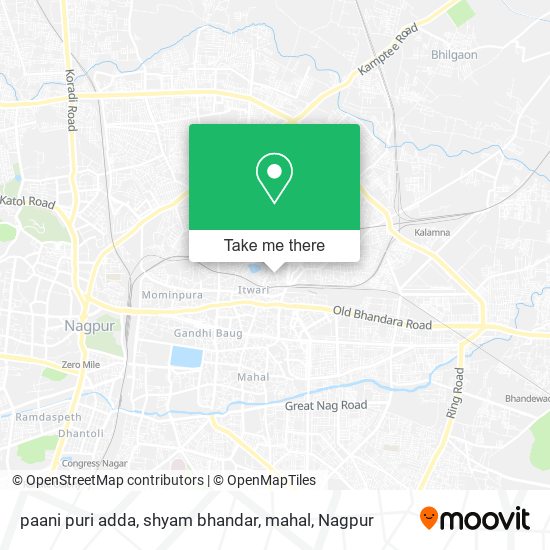 paani puri adda, shyam bhandar, mahal map