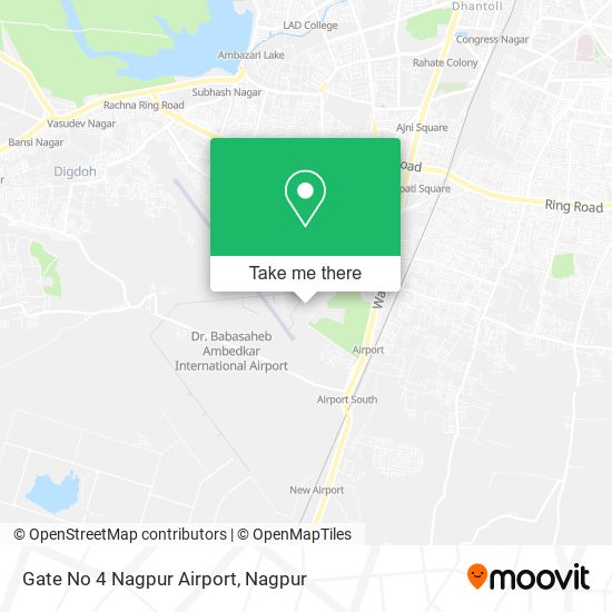 Gate No 4 Nagpur Airport map