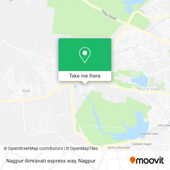 Nagpur-Amravati express way map