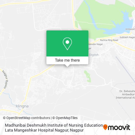 Madhuribai Deshmukh Institute of Nursing Education Lata Mangeshkar Hospital Nagpur map