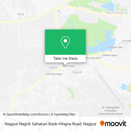 Nagpur Nagrik Sahakari Bank-Hingna Road map