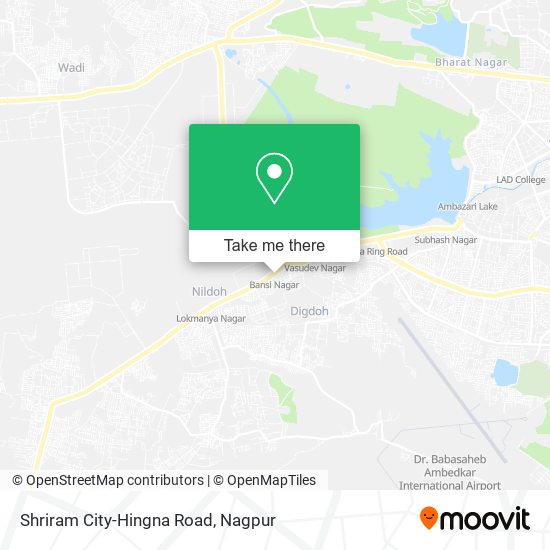 Shriram City-Hingna Road map