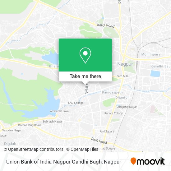 Union Bank of India-Nagpur Gandhi Bagh map