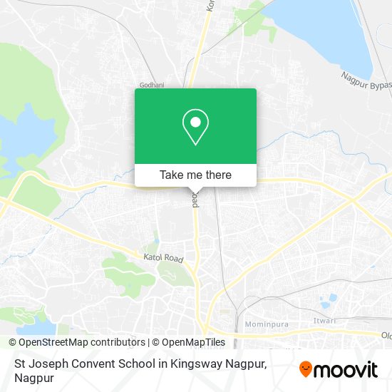 St Joseph Convent School in Kingsway Nagpur map