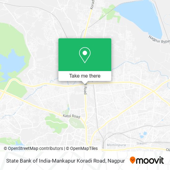 State Bank of India-Mankapur Koradi Road map