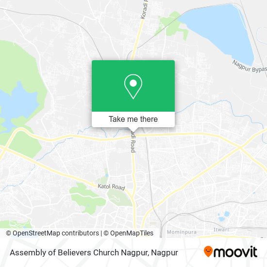 Assembly of Believers Church Nagpur map