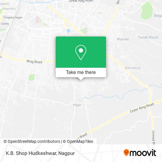 K.B. Shop Hudkeshwar map
