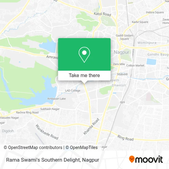 Rama Swami's Southern Delight map