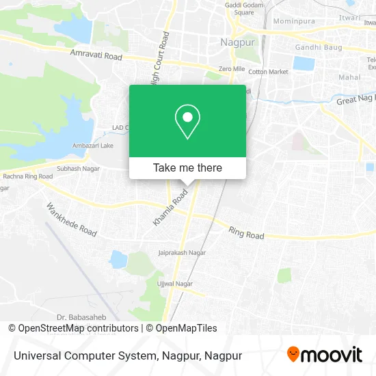 Universal Computer System, Nagpur map