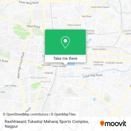 Rashtrasant Tukadoji Maharaj Sports Complex map