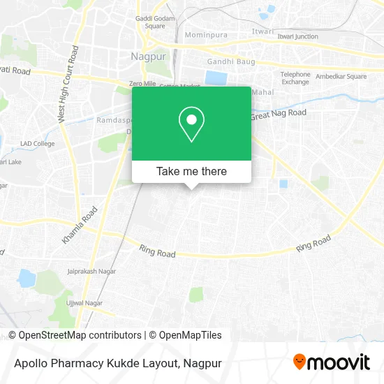 Apollo Pharmacy Kukde Layout map