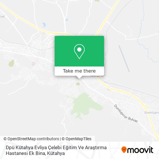 Dpü Kütahya Evliya Çelebi Eğitim Ve Araştırma Hastanesi Ek Bina map