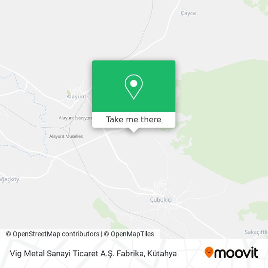 Vig Metal Sanayi Ticaret A.Ş. Fabrika map