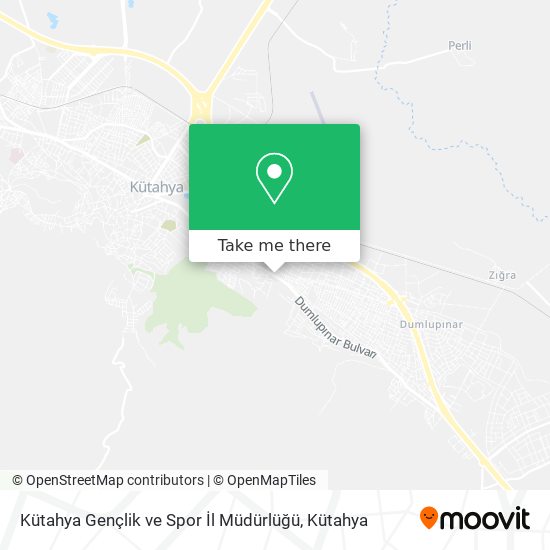 Kütahya Gençlik ve Spor İl Müdürlüğü map