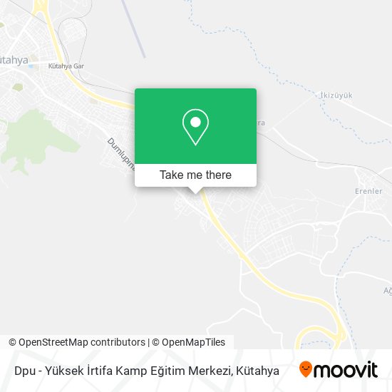 Dpu - Yüksek İrtifa Kamp Eğitim Merkezi map