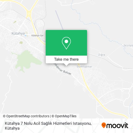 Kütahya 7 Nolu Acil Sağlık Hizmetleri Istasyonu map
