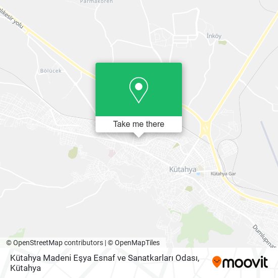 Kütahya Madeni Eşya Esnaf ve Sanatkarları Odası map