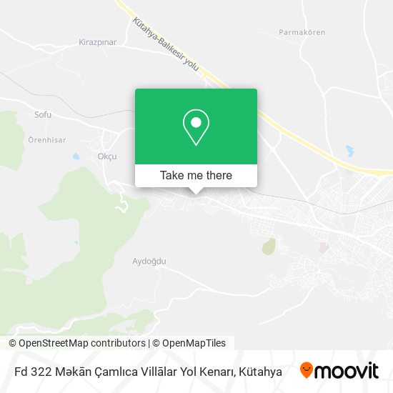 Fd 322 Məkān Çamlıca Villālar Yol Kenarı map