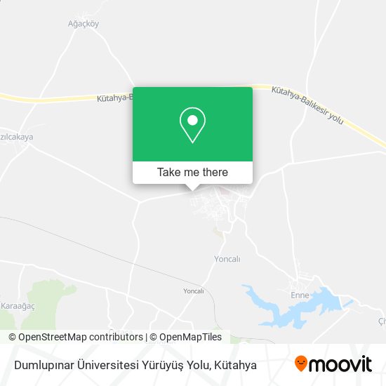 Dumlupınar Üniversitesi Yürüyüş Yolu map