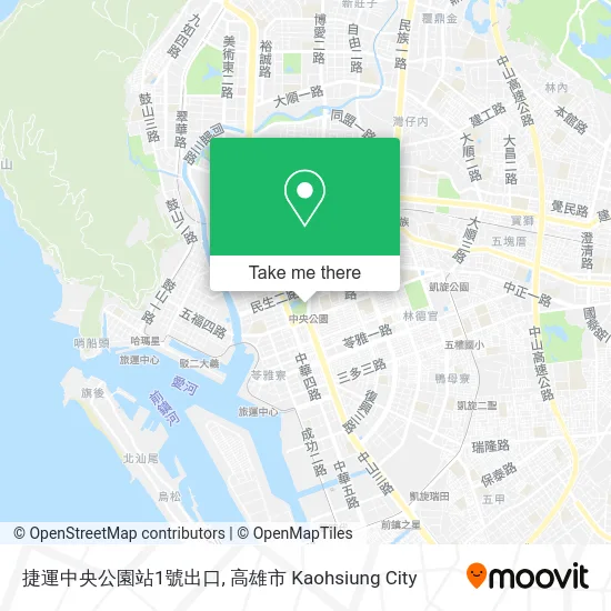 捷運中央公園站1號出口 map