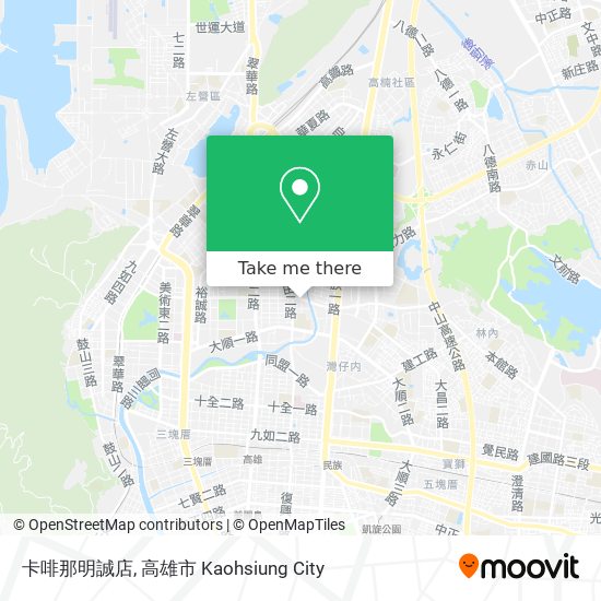 卡啡那明誠店 map