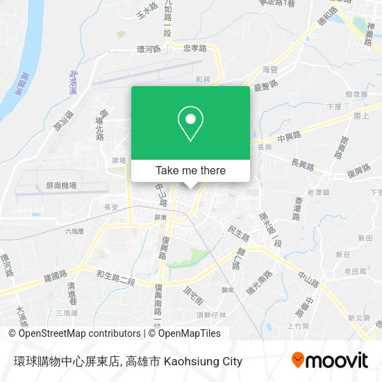環球購物中心屏東店 map