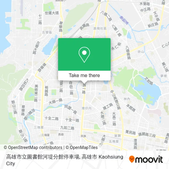 高雄市立圖書館河堤分館停車場 map