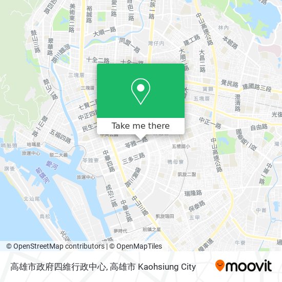 高雄市政府四維行政中心地圖