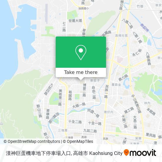 漢神巨蛋機車地下停車場入口 map