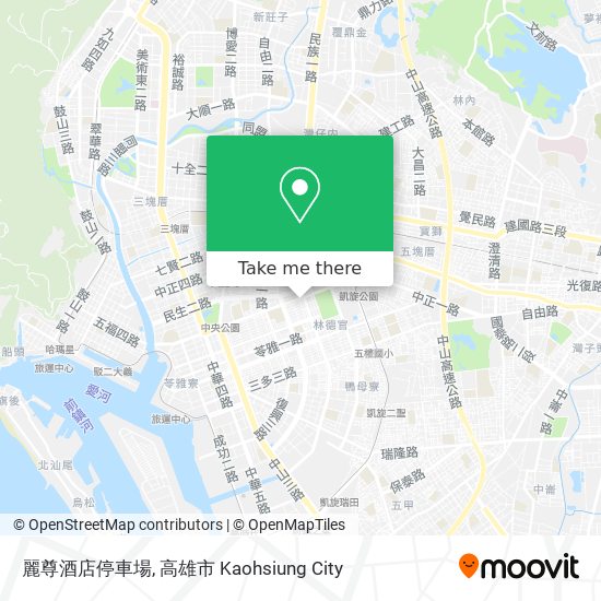 麗尊酒店停車場 map
