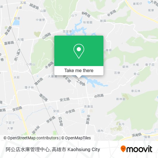 阿公店水庫管理中心地圖