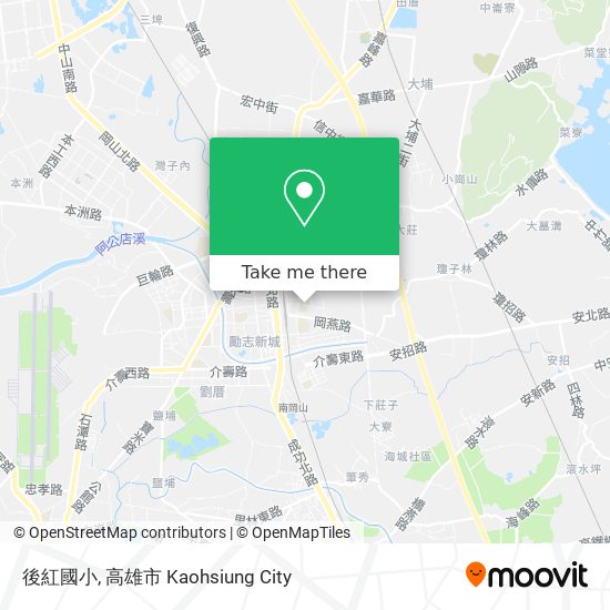 後紅國小地圖