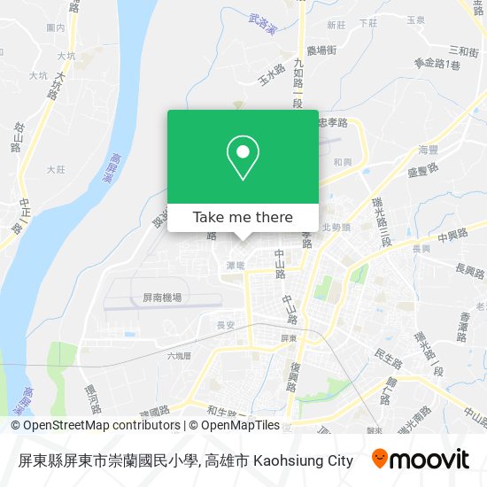 屏東縣屏東市崇蘭國民小學地圖