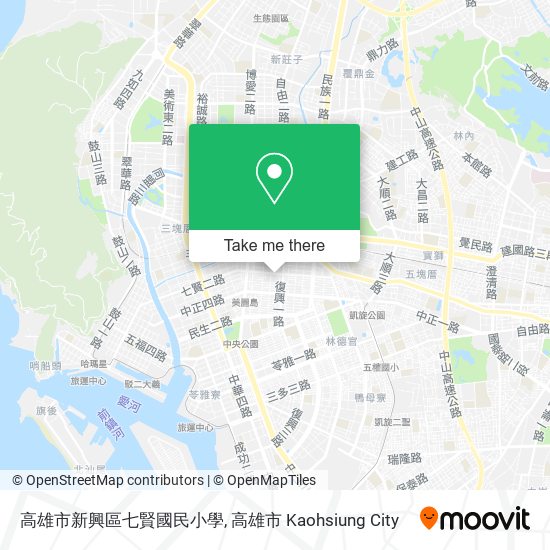 高雄市新興區七賢國民小學地圖