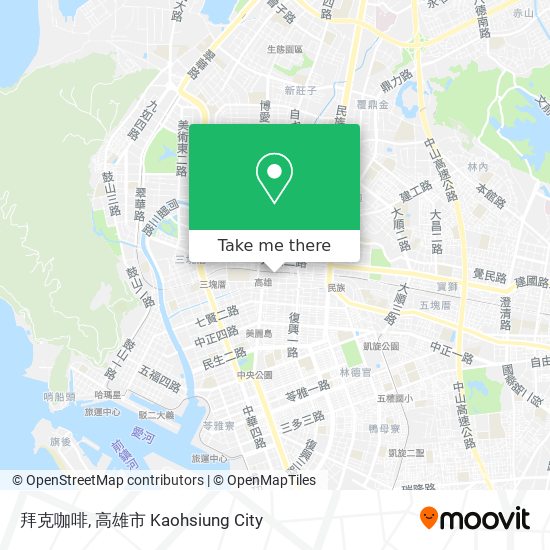 拜克咖啡地圖