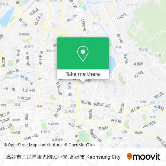 高雄市三民區東光國民小學地圖