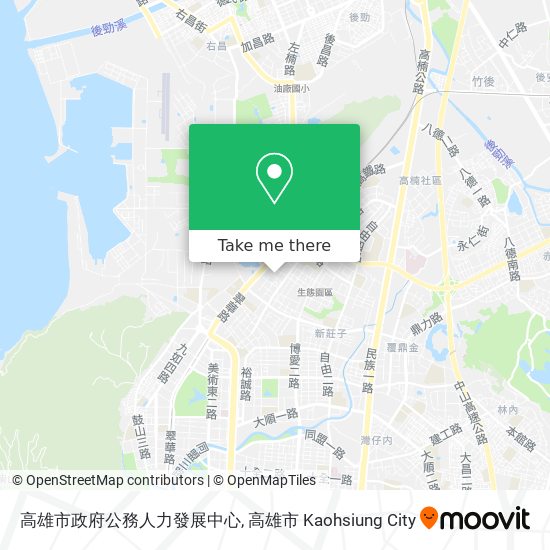 高雄市政府公務人力發展中心地圖