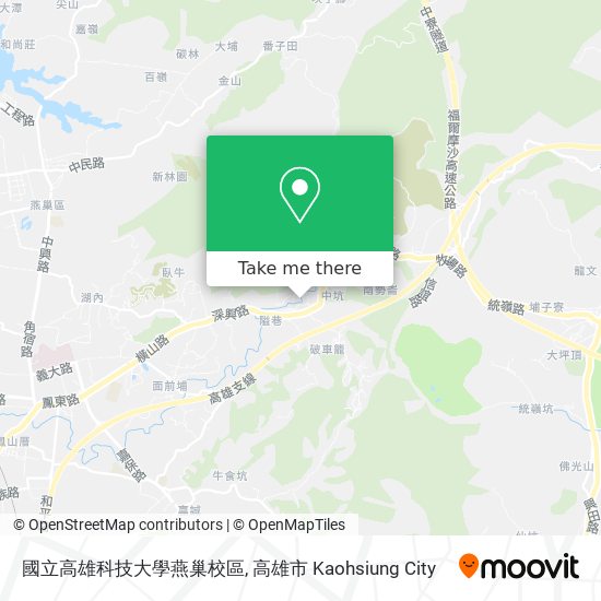 國立高雄科技大學燕巢校區 map