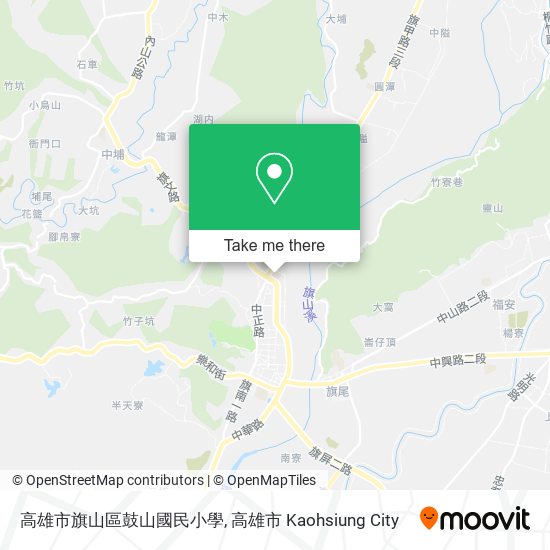 高雄市旗山區鼓山國民小學地圖
