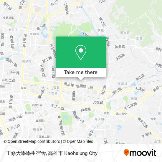 正修大學學生宿舍地圖