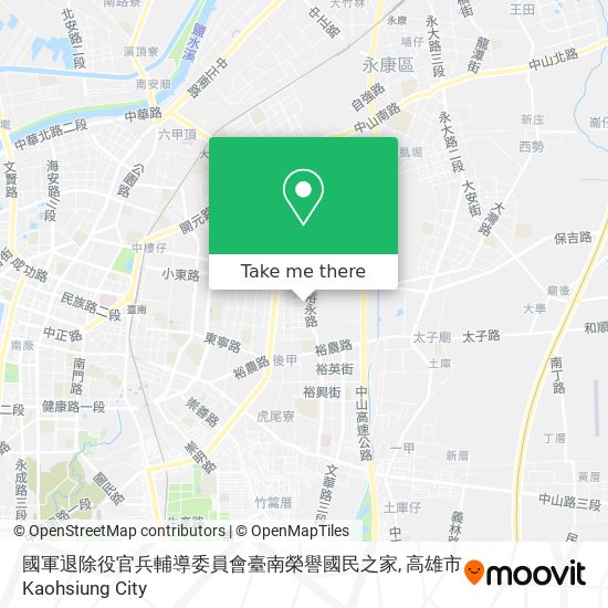 國軍退除役官兵輔導委員會臺南榮譽國民之家地圖