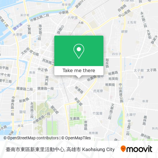 臺南市東區新東里活動中心 map
