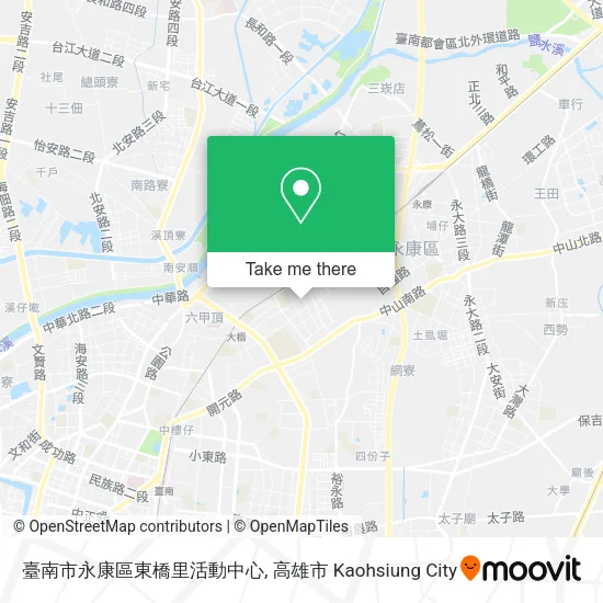 臺南市永康區東橋里活動中心 map