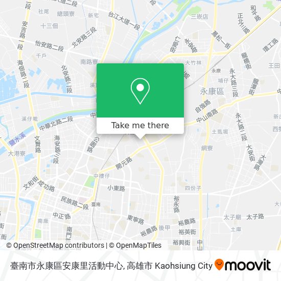 臺南市永康區安康里活動中心 map