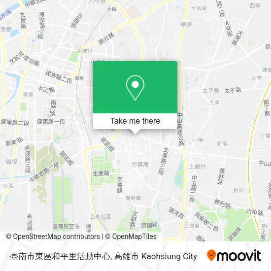 臺南市東區和平里活動中心 map