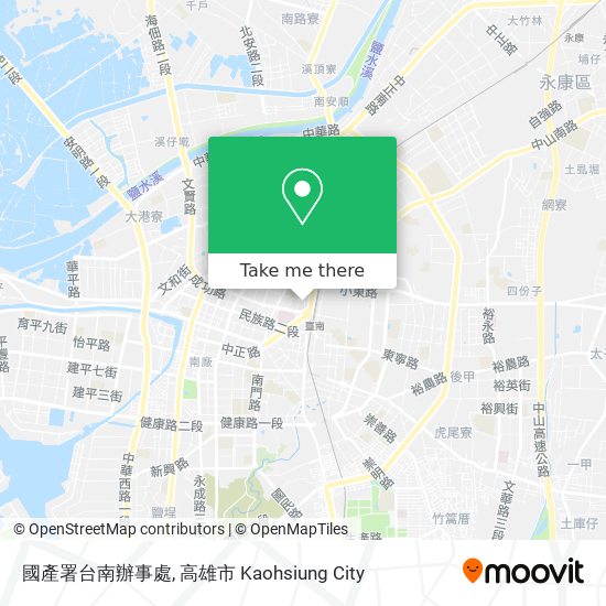 國產署台南辦事處地圖